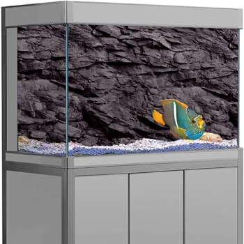 Стикер на фона на аквариума, Синята Каменна стена с HD-печат, тапети на фона на аквариума, декорации от PVC
