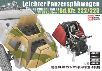 Тежко хоби LM-35023 в мащаб 1/35 на Втората световна война Leichter Panzerspahwagen Германия sd.kfz.222/223 ОТДЕЛЕНИЕТО за двигателя V8 двигател, 3.5 л Horch
