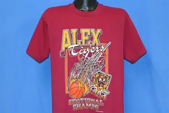 тениска с отрязани Alex Тайгърс Alexandria High School на 90-те години в Индиана