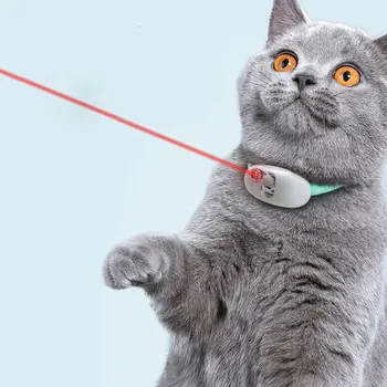 Умен лазерен нашийник за котки Laser Tease Cat Toy Автоматично дразни котката Auto Tease Cat Toy Освобождава ръцете