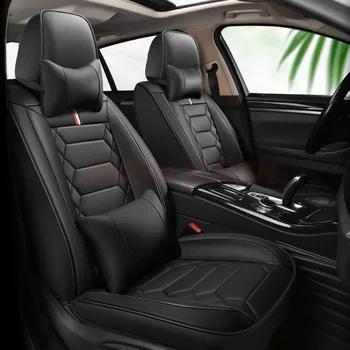 Универсален калъф за автомобилни седалки от изкуствена кожа за VW Golf 6 Mitsubishi L200 Avensis T25 Citroen C3 C4 Аксесоари за интериора