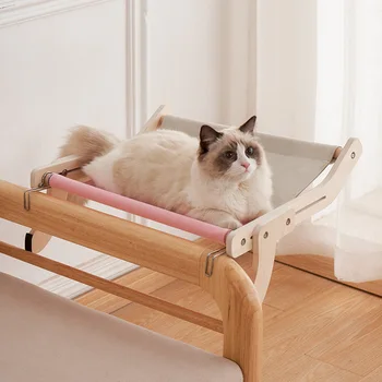 Универсална подложка за котката на прозореца, подвесная легло, лесно моющаяся Качествена материя, 40 паунда на дървена сглобяема хамак, подвесная легло за пет доставки