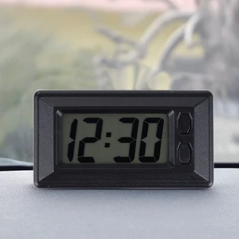 Цифров часовник в арматурното табло, мини-автомобил, автомобилни самозалепващи часовници с LCD дисплей, време, автомобилни наклеивающиеся часовници за автомобили
