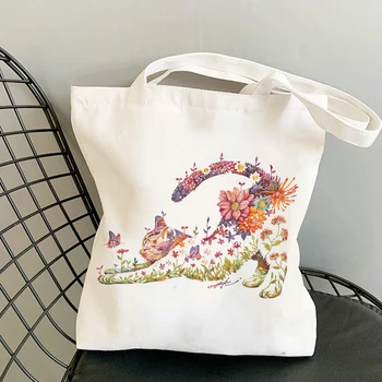 Чанта за пазаруване Котка, чанта-тоут, чанта за пазаруване, множество чанта bolsa compra bolsas, опазването на околната тъкан sacolas