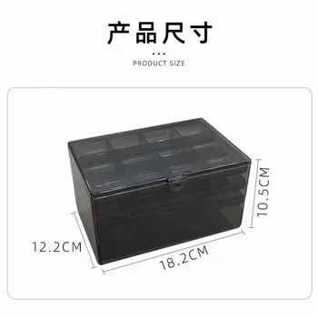 Четырехслойная кутия за съхранение на бижута в стил нийл арт, обеци-на карамфил, колие, многопластова ковчег за бижута с голям капацитет, многофункционален набор от